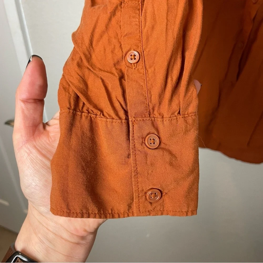 A New Day Women’s Terracotta Rust Button-Down Shirt Size XL - Picture 5 of 7